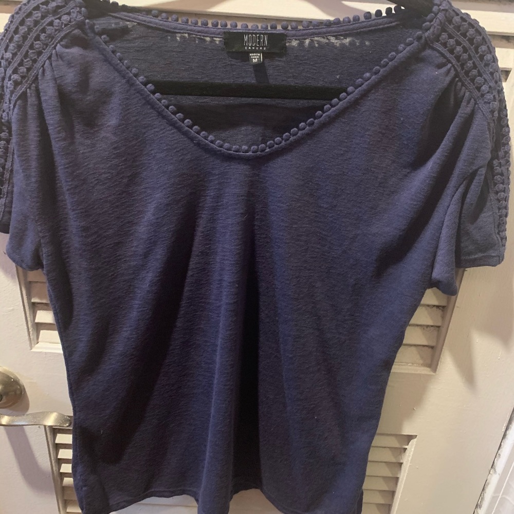 Periwinkle sheer top